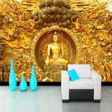Papier peint mural Bouddha doré
