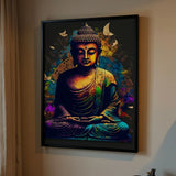 Tableau Bouddha doré sur toile porté