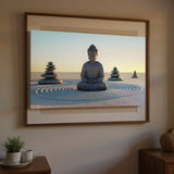 Tableau Bouddha sur toile panoramique porté