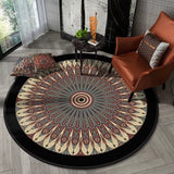 Tapis rond mandala imprimé