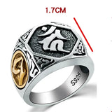 Bague bouddhiste sanskrit en argent 925