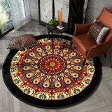 Tapis rond mandala imprimé