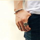 Bague bouddhiste sanskrit en argent 925