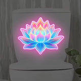 Sticker mural lotus phosphorescent
