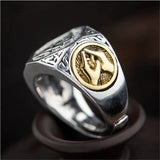 Bague bouddhiste sanskrit en argent 925