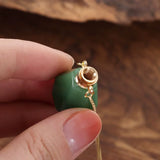 Collier pendentif rond en pierre