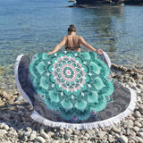 Serviette de plage ronde Mandala