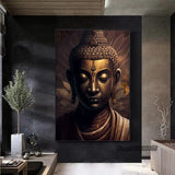 Tableau Bouddha doré sur toile