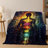 Couverture flanelle mandala zen
