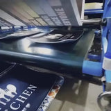 Tapis Arbre Doré Fond Bleu