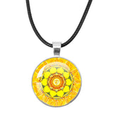 Collier pendentif mandala Om