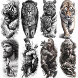 Tatouage temporaire Bouddha et guerrier