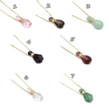 Collier pendentif rond en pierre