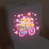 Sticker mural lotus phosphorescent