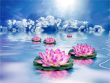 Peinture au diamant Bouddha et fleurs