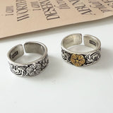 Bague Bouddha fleur en argent 925