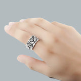 Bague Bouddha lotus et Sutra du Cœur