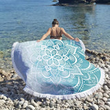 Serviette de plage ronde Mandala
