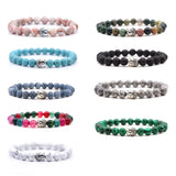 Bracelet bouddhiste en perles d'agate