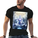 T-shirt Bouddha imprimé en coton