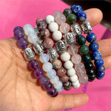 Bracelet bouddhiste en perles d'agate