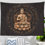 Tenture murale mandala Bouddha méditant