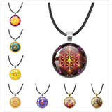 Collier pendentif mandala Om