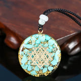 Pendentif Bouddha orgonite en résine