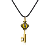 Pendentif lune et glyphes, cabochon verre
