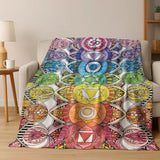 Couverture flanelle mandala zen