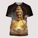 T-shirt Bouddha Shakyamuni imprimé 3D