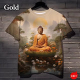 T-shirt Bouddha imprimé 3D