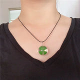 Collier pendentif pissenlit sous verre