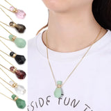 Collier pendentif rond en pierre