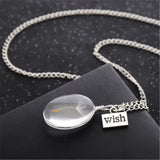 Collier pendentif pissenlit sous verre