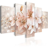 Tableau zen fleurs de lys 5 panneaux