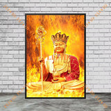 Tableau bouddha sur toile, 3 panneaux