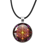 Collier pendentif mandala Om