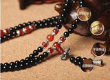 Bracelet mala en onyx et œil de tigre noir