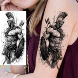 Tatouage temporaire Bouddha et guerrier