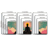 Tableau Bouddha assis 3 panneaux