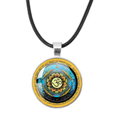 Collier pendentif mandala Om