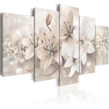Tableau zen fleurs de lys 5 panneaux