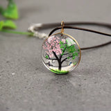 Pendentif rond arbre de vie