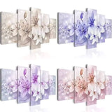Tableau zen fleurs de lys 5 panneaux
