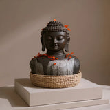 Tapisserie Bouddha cascade et érables porté