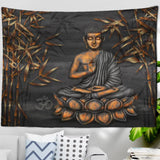 Tenture murale mandala Bouddha méditant