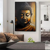 Tableau Bouddha doré sur toile