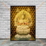 Tableau bouddha sur toile, 3 panneaux