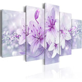 Tableau zen fleurs de lys 5 panneaux